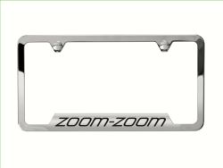 2017 Mazda6 License Plate Frame - Black Stainless Steel Slimline Mazdaspeed | 0000-83-Z64