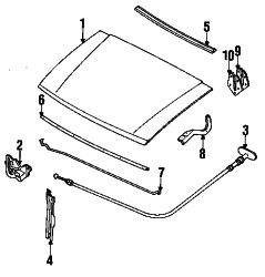 Mazda B2600 Right Hinge | Mazda OEM Part Number UB39-52-411A