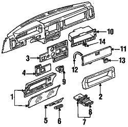 Mazda B2600  Glove box | Mazda OEM Part Number UB39-64-161