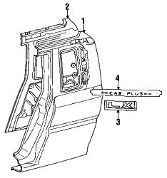 Mazda B2600 Left Side panel | Mazda OEM Part Number UB54-71-340B