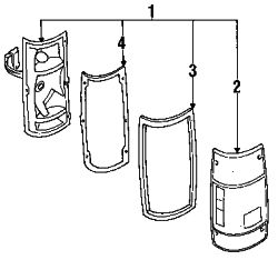 Mazda B2600 Left Lens | Mazda OEM Part Number UB39-51-162A