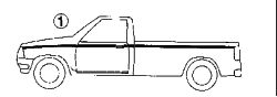 Mazda B2200 Left Stripe tape | Mazda OEM Part Number UB39-50-884-29