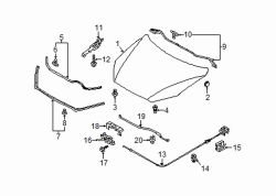 Mazda CX-3  Hood bumper | Mazda OEM Part Number BC1M-56-786