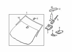 Mazda CX-3 Front Interior Rear View Mirror | Mazda OEM Part Number KB7W-69-220