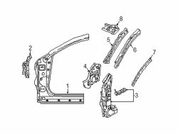 Mazda CX-3 Right Body A-Pillar Reinforcement Bracket | Mazda OEM Part Number D10E-70-65Z