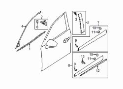 Mazda CX-3 Right Corner molding clip | Mazda OEM Part Number KD53-50-M38