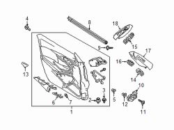 Mazda CX-3 Left Door trim panel | Mazda OEM Part Number DB2S-68-450G-02