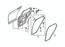 Mazda CX-3 Right Door w'strip upper retainer | Mazda OEM Part Number D10E-72-762