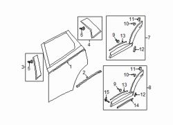 Mazda CX-3 Right Window molding | Mazda OEM Part Number D10E-50-991