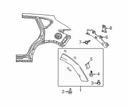 Mazda CX-3 Right Wheel opng mldg protector | Mazda OEM Part Number D11B-50-814A