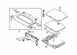 Mazda CX-3 Rear Package Tray Trim | Mazda OEM Part Number D10E-68-310-02