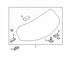 Mazda CX-3  Lift gate glass fastener | Mazda OEM Part Number BHS2-50-896