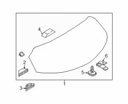 Mazda CX-3  Back Glass Clip | Mazda OEM Part Number D204-50-896A