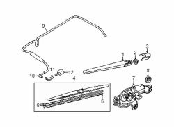 Mazda CX-3  Back Glass Wiper Arm Cap | Mazda OEM Part Number D11B-67-395