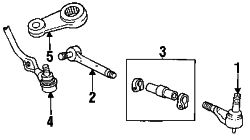 Mazda B2300 Right Outer tie rod | Mazda OEM Part Number ZZL0-32-280