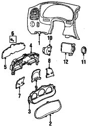Mazda B3000  Cluster trim | Mazda OEM Part Number ZZR1-55-446