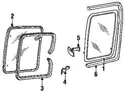 Mazda B4000 Right Window frame | Mazda OEM Part Number ZZM0-50-810