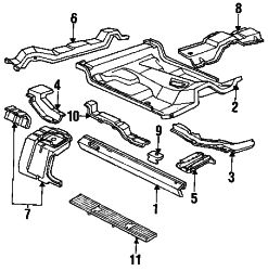 Mazda B2300  Seat belt anchor | Mazda OEM Part Number ZZM2-53-784