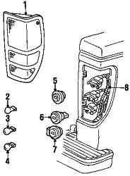 Mazda B3000  Socket & wire | Mazda OEM Part Number ZZM0-51-153
