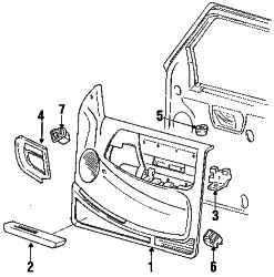 Mazda B2300  Lock knob guide | Mazda OEM Part Number ZZM0-58-308