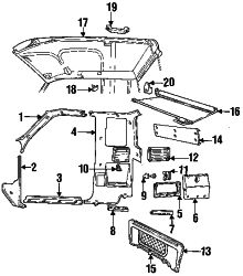 Mazda B2300  Sill trim | Mazda OEM Part Number ZZM1-68-727