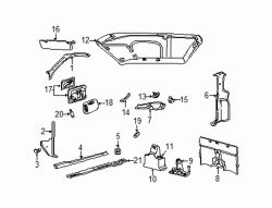 Mazda B4000 Left Sill trim retainer | Mazda OEM Part Number ZZP0-82-935