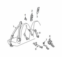 Mazda B3000 Left Retractor assy | Mazda OEM Part Number 1F23-57-680-11