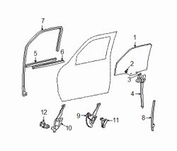 Mazda B4000 Right Door glass guide bracket | Mazda OEM Part Number ZZR0-58-A06