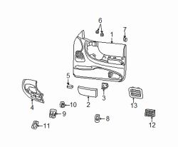 Mazda B4000 Right Lock knob guide | Mazda OEM Part Number ZZM0-58-308