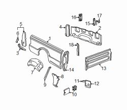 Mazda B3000 Left Inner panel | Mazda OEM Part Number 1F80-65-501