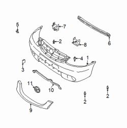 Mazda Tribute  Bumper cover cover plate | Mazda OEM Part Number 9XG0-59-71S