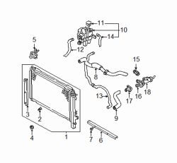 Mazda Tribute  Upper hose | Mazda OEM Part Number AJ03-15-186K
