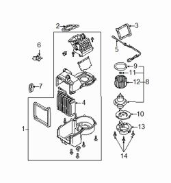 Mazda Tribute  Blower assy | Mazda OEM Part Number EC07-61-14ZB