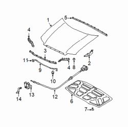 Mazda Tribute Left Hinge | Mazda OEM Part Number ZZC0-52-460