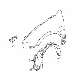 Mazda Tribute Right Fender | Mazda OEM Part Number EF91-52-111
