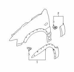 Mazda Tribute Left Wheel flare | Mazda OEM Part Number EC03-51-W30E-96