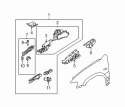 Mazda Tribute Right Upper rail | Mazda OEM Part Number EC01-53-261F