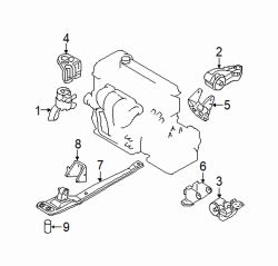 Mazda Tribute  Mount bracket spacer | Mazda OEM Part Number EF91-39-8B1A