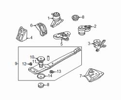 Mazda Tribute  Mount | Mazda OEM Part Number EC02-39-054