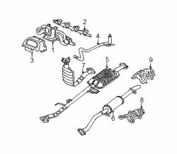 Mazda Tribute  Resonator w/pipe | Mazda OEM Part Number YF03-40-3A0B