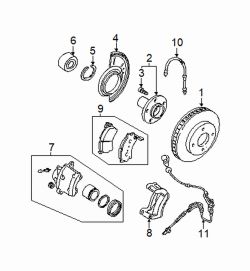Mazda Tribute Right Caliper | Mazda OEM Part Number ZZC1-33-980A