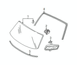 Mazda Tribute  Windshield | Mazda OEM Part Number EF91-63-900