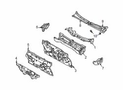 Mazda Tribute Left Cowl grille retainer | Mazda OEM Part Number BW0A-50-792