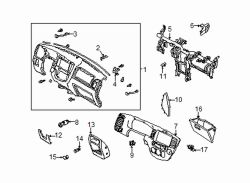 Mazda Tribute  Instrument panel | Mazda OEM Part Number EF20-55-10XD-13