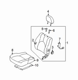 Mazda Tribute Right Headrest guide | Mazda OEM Part Number EC34-88-1G8E-70