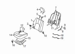 Mazda Tribute  Headrest guide | Mazda OEM Part Number EF92-88-1G8A-70