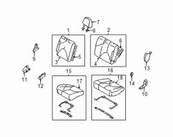 Mazda Tribute Right Seat back cover | Mazda OEM Part Number EC03-88-401J-42