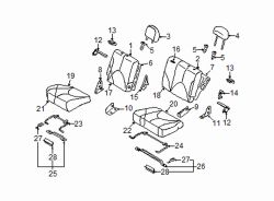 Mazda Tribute Right Headrest | Mazda OEM Part Number EF94-88-240A-35