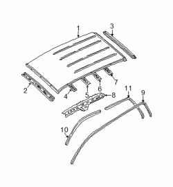 Mazda Tribute  Roof reinf | Mazda OEM Part Number EC01-70-664D