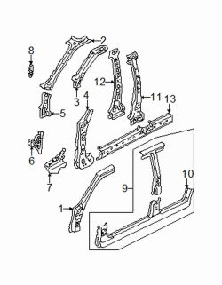 Mazda Tribute Right Cowl side panel | Mazda OEM Part Number EC01-53-581A
